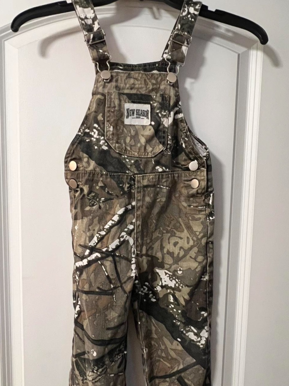4T Kids Camo Overalls - Brown/Green Camo